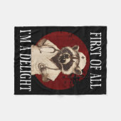 Couverture Polaire First Of All I'm A Delight Raccoon Nurse Funny Rac (Devant (Horizontal))