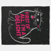 Couverture Polaire First Of All I'm A Delight Roaring Black Cat (Devant (Horizontal))
