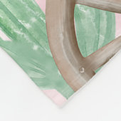 Couverture Polaire First Rodeo 1st Birthday Boho Wild West Photo Sign (Coin)