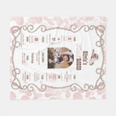 Couverture Polaire First Rodeo 1st Birthday Milestone Sign  (Devant (Horizontal))