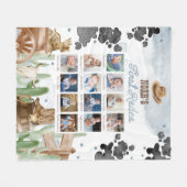 Couverture Polaire First Rodeo Birthday Rustic Monthly Photo Sign (Devant (Horizontal))