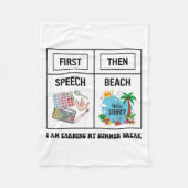 Couverture Polaire First Speech Then Beach Funny Speech Therapy Summe (Devant)