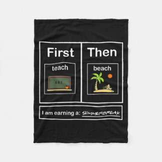 Couverture Polaire First Teacher beach I Am Earning A Summer Break