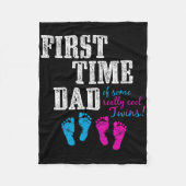 Couverture Polaire First Time Dad, Daddy Of Bg Twins, Father's Day Gi (Devant)