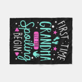 Couverture Polaire First Time Grandma Let The Siling Begin Funny Gran (Devant (Horizontal))