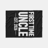 Couverture Polaire First Time Uncle Est. 2026 Funny New Uncle  (Devant (Horizontal))