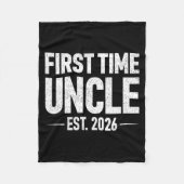 Couverture Polaire First Time Uncle Est. 2026 Funny New Uncle (Devant)