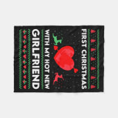 Couverture Polaire First Xmas With My New Girlfriend Men Ugly Christ (Devant (Horizontal))