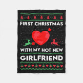 Couverture Polaire First Xmas With My New Girlfriend Men Ugly Christ (Devant)
