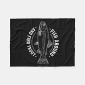 Couverture Polaire Fish Around And Find Trout Funny Fishing Fishermen (Devant (Horizontal))