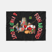 Couverture Polaire Fish Around Find Trout, Funny Fisherman Fishing Ch (Devant (Horizontal))