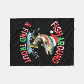 Couverture Polaire Fish Around Find Trout, Funny Fisherman Fishing Ch (Devant (Horizontal))