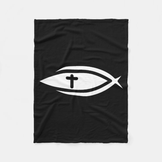 Couverture Polaire Fish Cross Jesus Christian Prayers Mens Womens  (Devant)