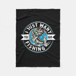 Couverture Polaire Fisher Gift Je Veux Juste Aller Pêcher