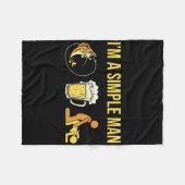 Couverture Polaire Fisherman - Angler Angling Fishing Im A Simple Man (Devant (Horizontal))