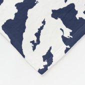 Couverture Polaire Fishers Island Fleece Blanket – Blue/White (Coin)
