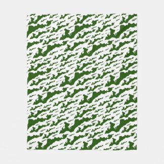 Couverture Polaire Fishers Island Fleece Blanket – Green/White 