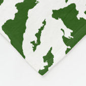 Couverture Polaire Fishers Island Fleece Blanket – Green/White (Coin)