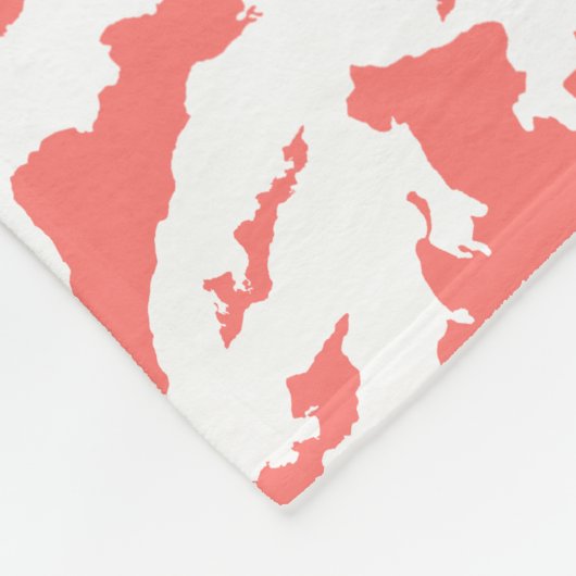 Couverture Polaire Fishers Island Fleece Blanket – Pink/White (Coin)