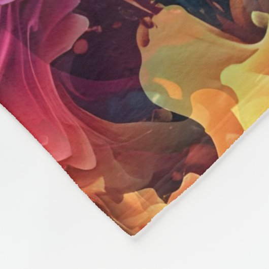 Couverture Polaire Fissures flottantes Abstraites - motif transparent (Coin)