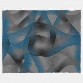 Couverture Polaire Fissures noires et bleues, avec parties en dégradé (Devant (Horizontal))