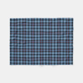 Couverture Polaire Fitzgerald Tartan bleu et noir (Devant (Horizontal))