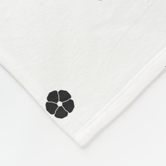 Couverture Polaire Five-Petal Black Flower (Coin)