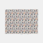 Couverture Polaire Flacon De Design Floral Motif D'Oiseaux De Chickad (Devant (Horizontal))