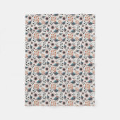 Couverture Polaire Flacon De Design Floral Motif D'Oiseaux De Chickad (Devant)