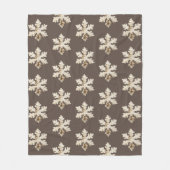 Couverture Polaire Flacon de neige de Birchwood d'hiver rustique brun (Devant)