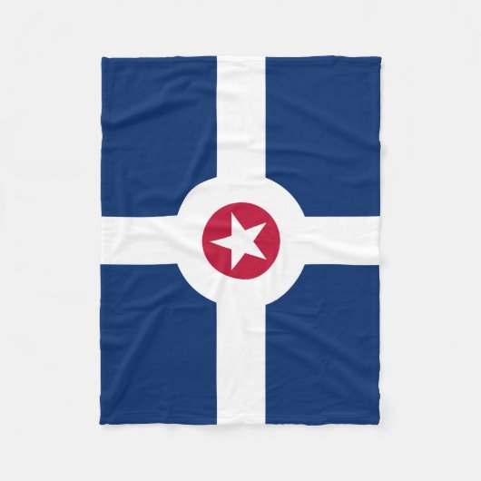 Couverture Polaire Flag of Indianapolis, Indiana Fleece Blanket (Devant)