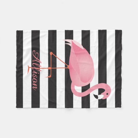 Couverture Polaire Flamant rose (Devant (Horizontal))
