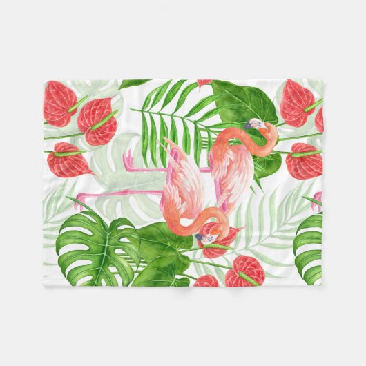 Couverture Polaire Flamant rose (Devant (Horizontal))