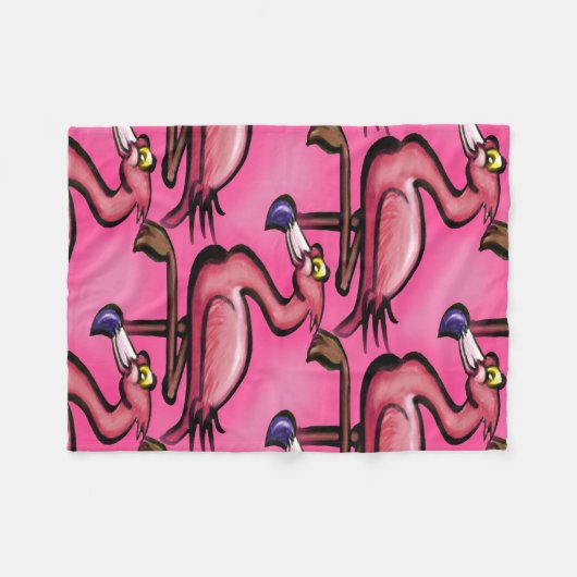 Couverture Polaire Flamant rose (Devant (Horizontal))