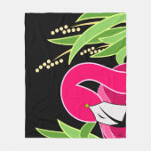 Couverture Polaire Flamant rose Abstrait rose (Devant)