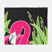 Couverture Polaire Flamant rose Abstrait rose (Devant (Horizontal))