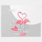 Couverture Polaire Flamant rose Amour Grande Lune polaire large horiz (Devant (Horizontal))