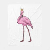Couverture Polaire Flamant rose avec Couronne (Devant)