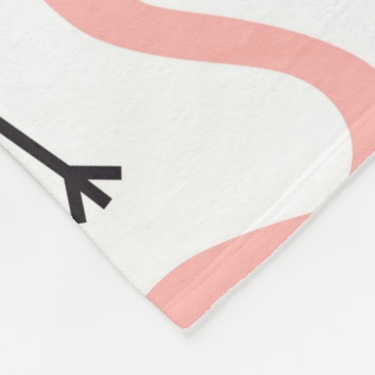 Couverture Polaire Flamant rose avec motif sans soudure couronne. (Coin)