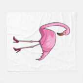 Couverture Polaire Flamant rose avec talons hauts (Devant (Horizontal))