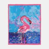 Couverture Polaire Flamant rose Bird (Devant)