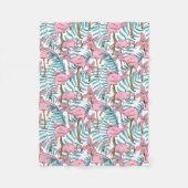 Couverture Polaire Flamant rose de Boho (Devant)