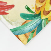 Couverture Polaire Flamant rose de plage tropical personnalisé (Coin)