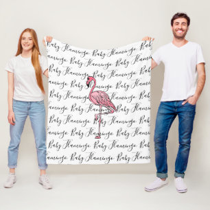 Couverture Polaire Flamant rose flamant rose, oiseau tropical rose