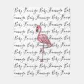 Couverture Polaire Flamant rose | flamant rose, oiseau tropical rose (Devant)