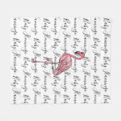 Couverture Polaire Flamant rose | flamant rose, oiseau tropical rose (Devant (Horizontal))