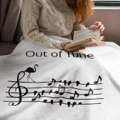 Couverture Polaire Flamant rose Out of Tune, personnalisable