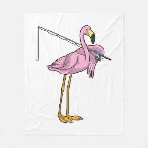 Couverture Polaire Flamant rose Pêche Pêcheur Pêcheur canne