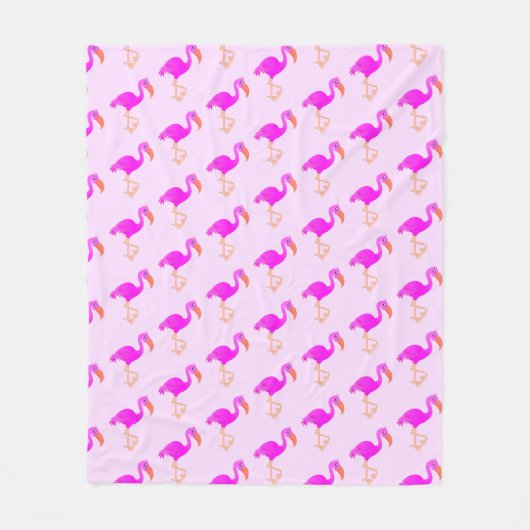Couverture polaire Flamant rose rose (Devant)