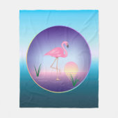 Couverture Polaire Flamant rose rose (Devant)